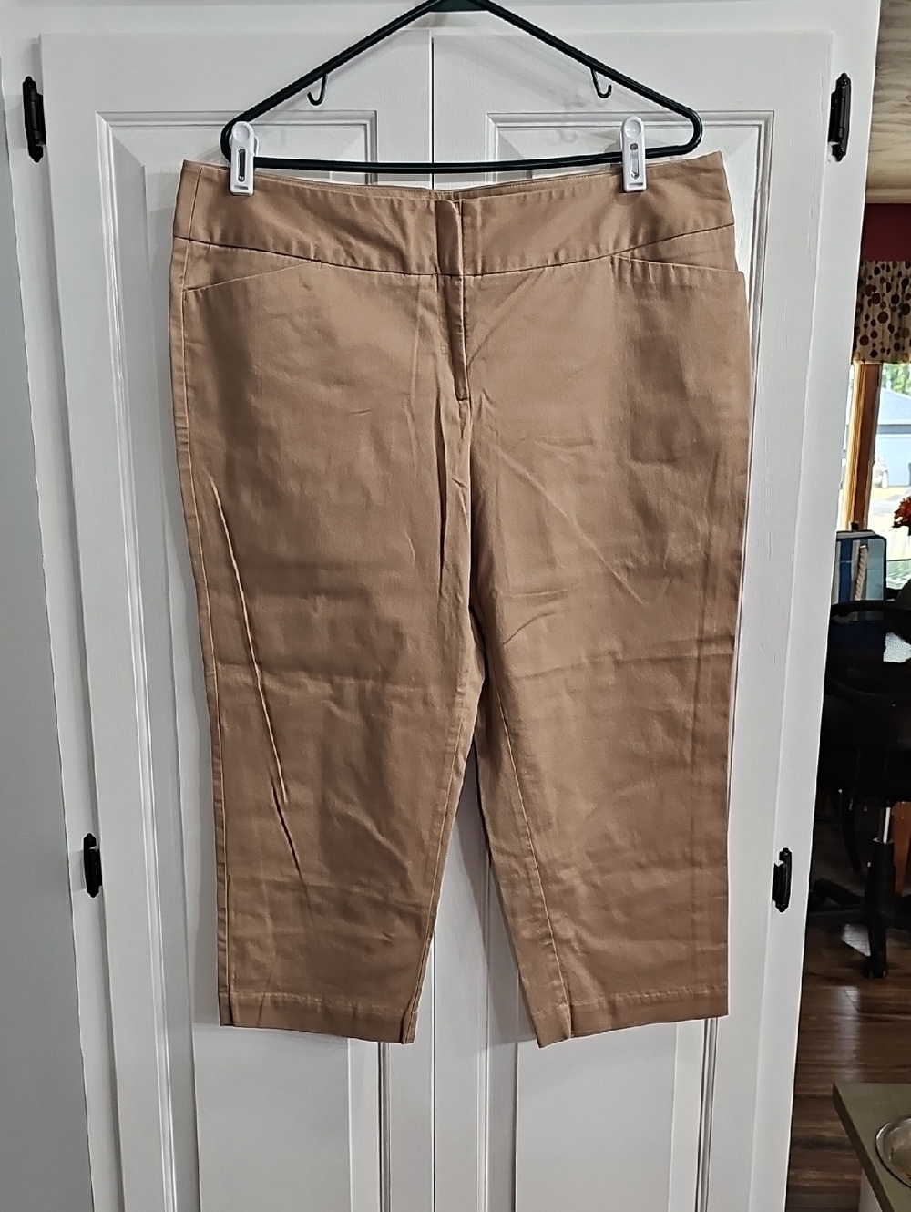 Worthington Cropped Khaki Stretch Pants